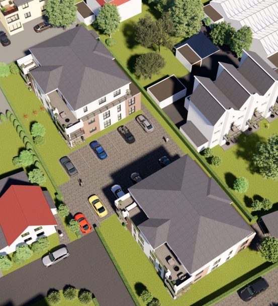 Vogelperspektive Mehrfamilienhäuser Haus 3 & Haus 4